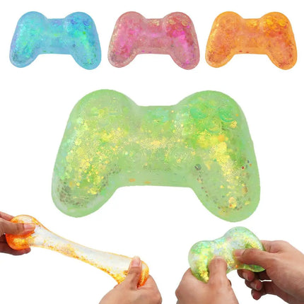 Squishy Sequins Game Machine Maltose Fidget Toy Anti-stress Slow Rebound Pinch Toy Elastic Squeezing Decompression Toy Random1pc