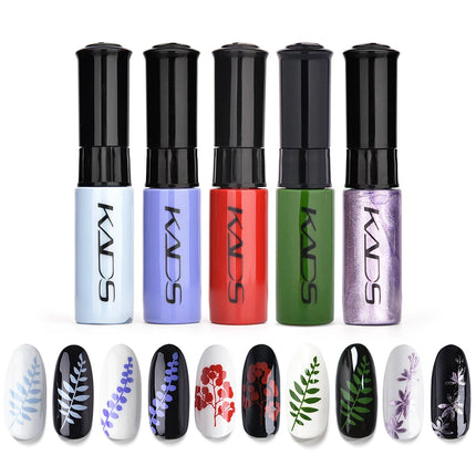 4/5PCS/Kit Colorful Nail Stamping Polish With Stamper Template Art Decoration Nail Polish Lacquers Manicure Varnishes Tools