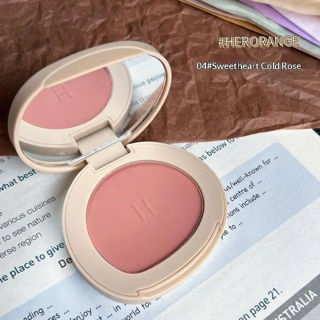 Hot HERORANGE Monochromatic Blush Makeup Palette Long Lasting Natural Cheek Tint Waterproof Blush Cosmetic