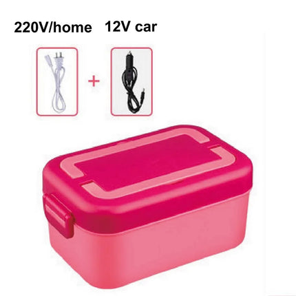 12V/220V Car Electric Lunch Box Portable Food Heater Office 304 Stainless Steel Water Free Water Lunch Box Insulated Box 1000ml