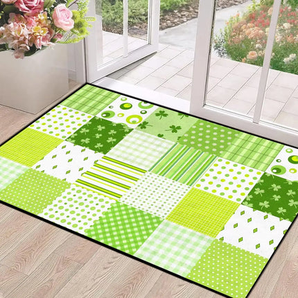 Black Red 3D Cube Print Rug, Glowing Square Block Geometric Pattern, Non-Slip Washable Mat for Living Room Sofa Dining Room Indoor