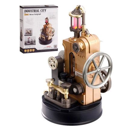 ROKR CGM02 Morse Telegraph Machine 3D Metal Puzzle – Steampunk Mechanical Model Kit for Adults DIY Assembly Set
