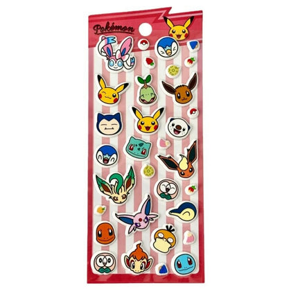 Genuine Pokemon Pikachu Squirtle 3D Stickers Cartoon Planner Decor Decal For Water Mug Phone Ipad Helmet Decor Decals Girls Gift