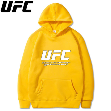 UFC Men's and Women's Solid Color Pocket Hoodies Sports Fitness Sweatshirts Fashionable Casual Pullovers Multi Color sweat