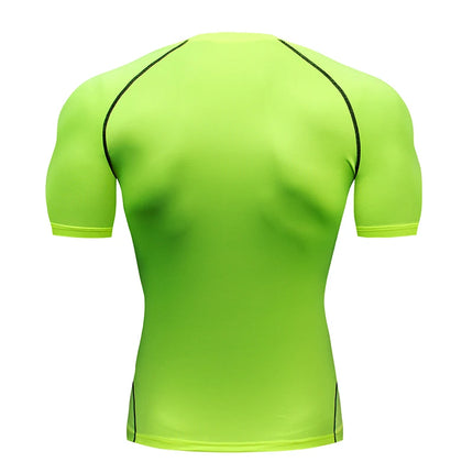 Compression T Shirt Men Summer Sportswear Running T-shirt Elastic Quick Dry Sport Tops Tee Athletic Gym Workout Shirts Men