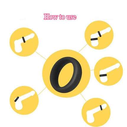 Silicone Cock Ring 26/30/35/40mm Penis Ring Cock Cage Long Lasting Stronger Stimulation Adult Sex Toys for Men Gay Couples
