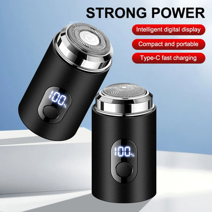 Men Electric Mini Shaver Rechargeable Type-c Charging Car Portable Led Digital Display Wet & Dry Shaver Men Women Home Razor.