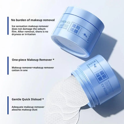 Facial Eye Lip Cleaning Makeup Removal Disposable Portable Soothing Cooling Makeup Removal Wet Wipes Gentle Makeup Remover Wipes