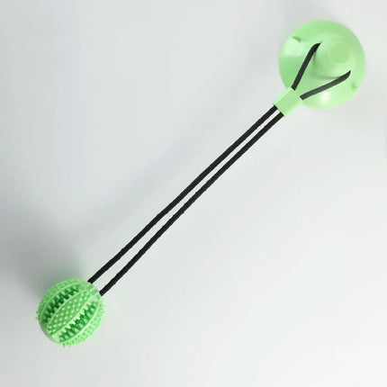 Dog Chew Ball Toys for Aggressive Chewers Interactive Dog Puzzle Toy Food Dispenser Suction Cup Dog Tug Toy for Dogs Teeth Clean