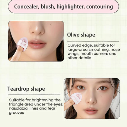 GECOMO 8 PCS Peach Powder puff Series Super Soft Wet And Dry Dual-use Skin-friendly Makeup Sponge