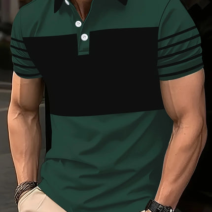 The 2025 summer new men's POLO shirt is a casual fashionable and breathable 3D printed men's T-shirt