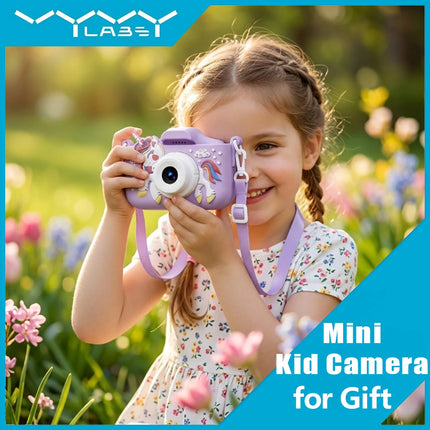 Vyvylabs 2026 Upgraded Mini Kid Photo Camera with Music 1080P Digital Video Camera Festival Birthday Gifts for Girls and Boys
