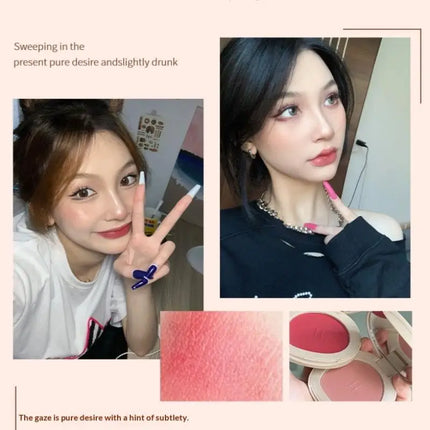 Hot HERORANGE Monochromatic Blush Makeup Palette Long Lasting Natural Cheek Tint Waterproof Blush Cosmetic