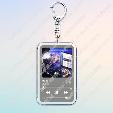 Popular French Rapper JUL Music Songs Keychains for Women Accessories Bag Oh Qu'elle Est Belle Code Keyings Jewelry Fans Gifts