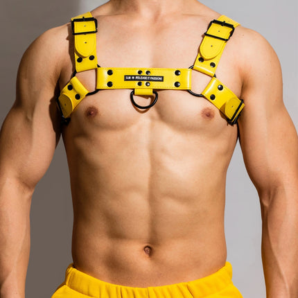 Yellow Hot Lingerie Man Body adjustable Chest Harness Belt Strap Punk Rave Costumes Harness Men Gay Clothing  Party Accessory