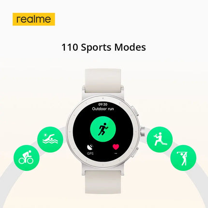 Smart Watch White/Grey realme Watch S5 1.43" AMOLED Display Bluetooth 5.4 Up to 20-day Battery Life