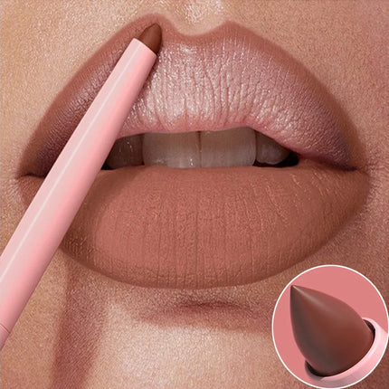 Slim Lip Liner Pencil Sexy Rose Red Brown Lip Outline Nude Matte Lipstick Contouring Tint Makeup Waterproof Crayon Pen 12 Colors