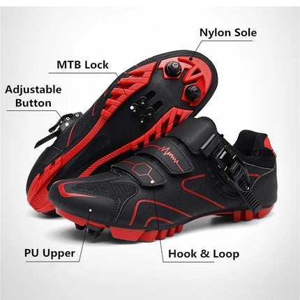 Mountain Bike Shoes Men's Cycling Shoes MTB Shoes Quick Ratchet Buckle Compatible with SPD System Pedal for Indoor and Outdoor Mo