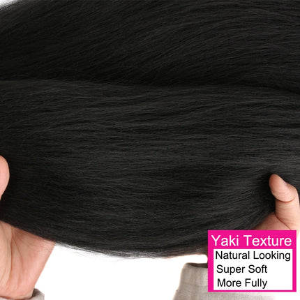 Braiding Hair Pre Stretched 3X Braid 26 Inch Ombre Braiding Hair Blonde Synthetic Fake Hair Extensions for Crochet Twist Women