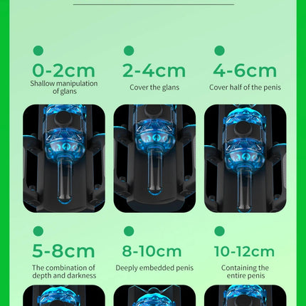 Fully Automatic Handle Masturbator 6-Segment Fixed-point Telescopic Male One-Key Burst Masturbation Cup Trainer Sex Toys for Men