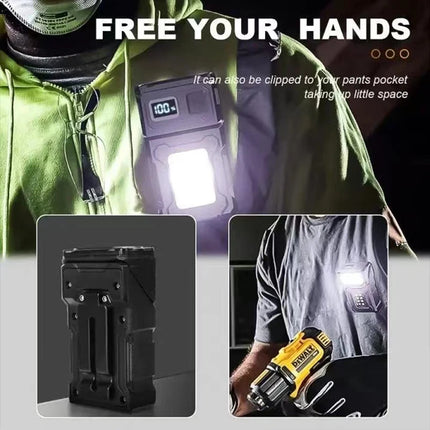 Mini Portable LED COB Flashlight with Pen Clip Head Rotation Magnetic Torch Built-in Battery Rechargable Outdoor Camping Lantern