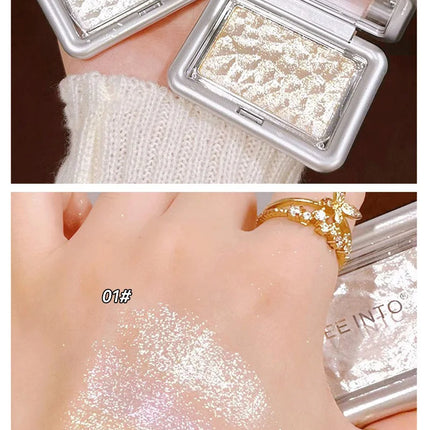 LEEINTO Dreamy Highlighting Powder: 3D Effect for a Natural, All-Over Glow - Multi-Purpose Compact Powder for Blush, Contour,