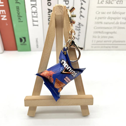 Simulated Snack Bag Keychain Miniature Potato Chip Bag Pendant Keychain Funny Jewelry