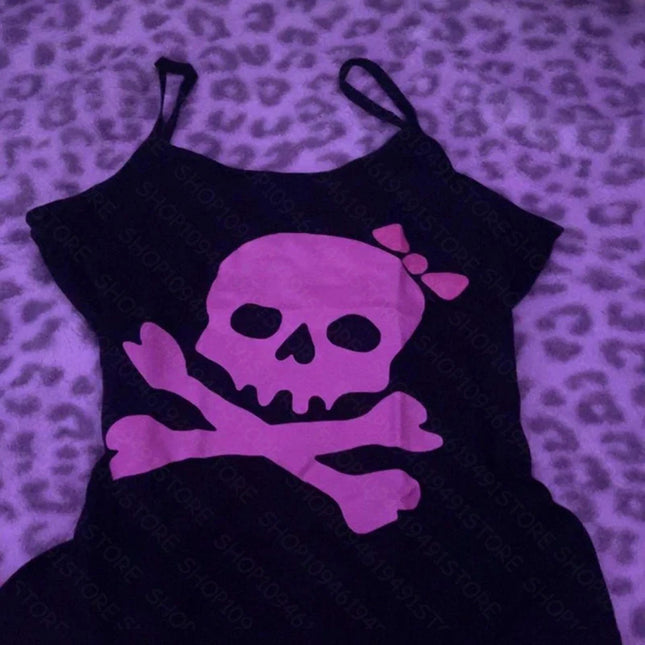 Crop Tops With Suspenders Grunge Clothes Y2k Vintage Top Women Aesthetic Women's Corset Woman Clothing Emo Summer Tanks & Camis