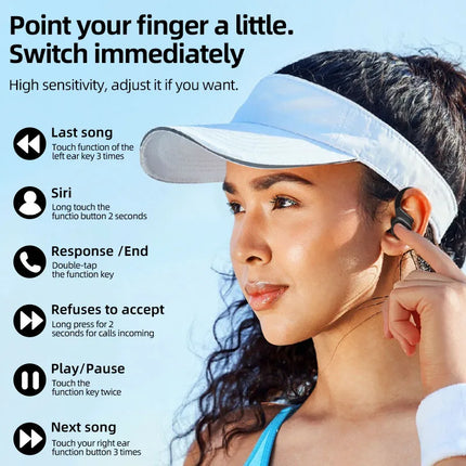 Original SP16 Sports Wireless Earphones over Ear Buds with Earhooks Ture Wireless Running in-Ear Headphones With Mic Otemkay