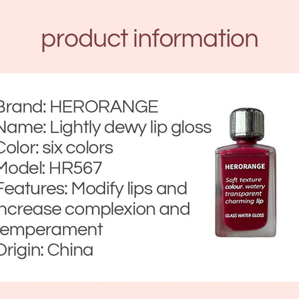 Moisturizing Plump Lips Mirror Effect Lip Color Non Greasy Texture Liquid Lip Pigment Not Easy To Stick Lightly Lip Glaze