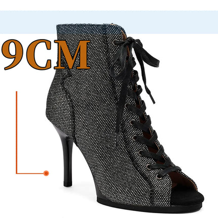 Women Black High Heels Trend  Stilettos Jazz Dance Woman Shoes Latin Dancing Street Sexy Stilettos Booties Plus Size