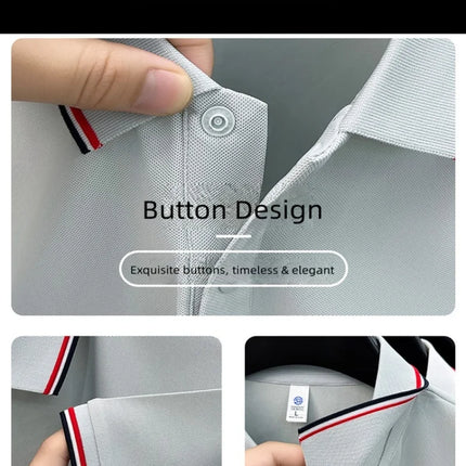 Men's summer new hot selling short sleeved printed logo high-end casual breathable fashion polo shirt comfortable T-shirt top