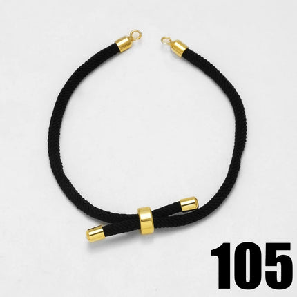 OCESRIO Fashion Adjustable Cotton Rope Chain for Bracelet Making DIY Gold Plated  Copper Jewelry Creation Wholesale cana012