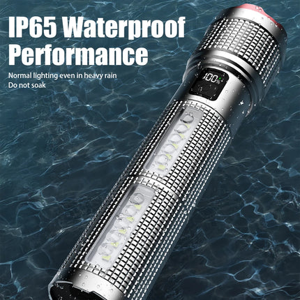 19000000LM Super Powerful Flashlight Built-in Battery High Power Torch Rechargeable LED Light Big Aperture Camping COB Lantern