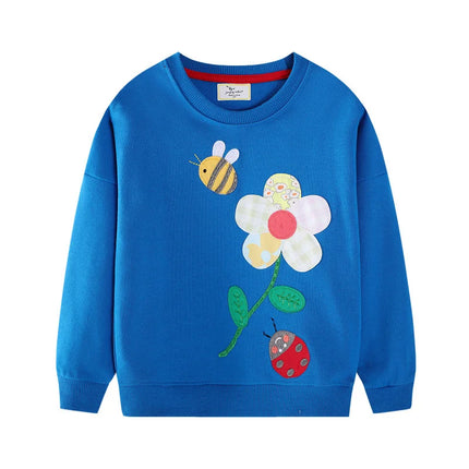 Jumping Meters 2-7T Fairy Tale Girls Sweatshirts For Autumn Spring Long Sleeve Baby Clothing Toddler Hooded Kids Shirts