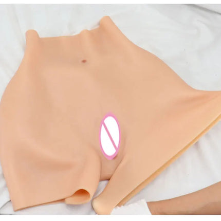 YUERUGOU K-P Men Silicone Fake Vagina Pants Sexy Butt Shemale Cosplay Crossdresser Drag Queen Hip Enhancer Pants 6 Colors