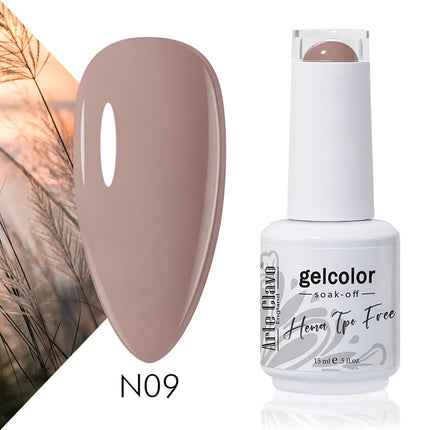 Arte Clavo Red Color Series Nail Polish UV Soak Off Varnish 15ml Manicure Nail Art Long-lasting Hema Tpo Free Gel Nail Polish