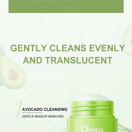 Ocheal Avocado Cleansing Makeup Remover Gel Stick Facial Eye Lip Orange Deep Cleaning Balm Cream Stick Clean Cleanser Skin Care