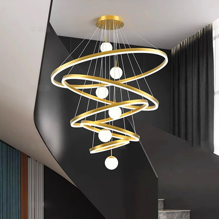 Modern home decor led lights pendant light lamps forstaircase Chandeliers for living room hanging light indoor lighting
