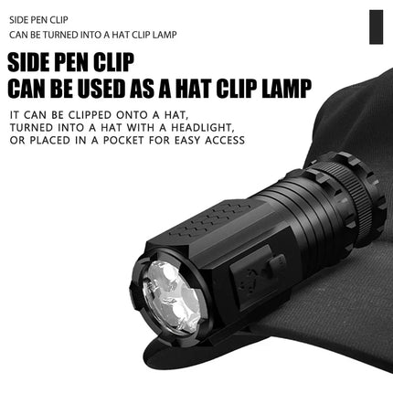 3 F350 LED Mini Flashlight Powerful Type-C Rechargeable 18350 Battery Torch SST20 2000LM Lamp with Tail Magnet Tactical Lantern
