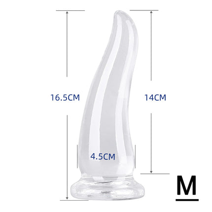 Soft Smooth Ox Horn Anal Plug TPE Anal Beads Plug Stimulate Prostate Massage Anus Expansion Trainer Sex Toys for For Women Men