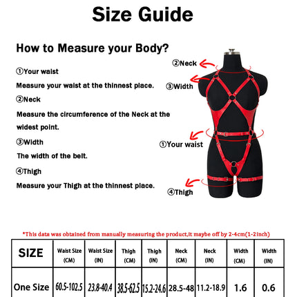 Fashion-forward PU Leather Full Body Harness Belt Waist Corset Belt for Women Wear Gothic Punk Clothing Exotic Accessories