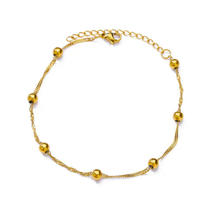 Colorful Boho Drops Anklets For Women Gold Color Stainless Steel Geometric Anklet Luxury Wedding Aesthetic Summer Jewelry Gift