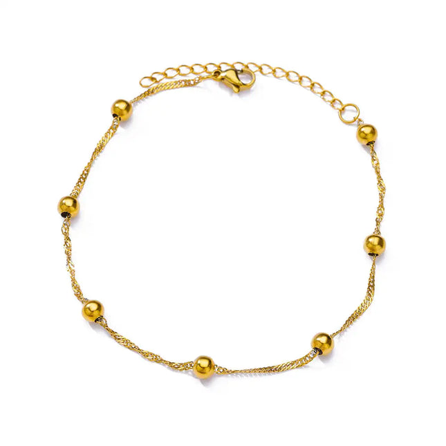 Colorful Boho Drops Anklets For Women Gold Color Stainless Steel Geometric Anklet Luxury Wedding Aesthetic Summer Jewelry Gift