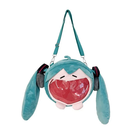 Anime Hatsune Miku Cosplay Plush Backpack Ita Bag Women Bag Shool Student Men Velvet Shoulder Bag Girl Gift