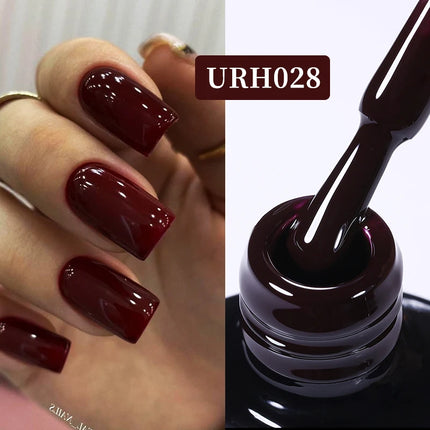UR SUGAR 7ml Pink Nude Natural Rubber Base Gel Nail Polish Semi Permanent Chrome Sequins Soak Off Construction UV Gel Varnish