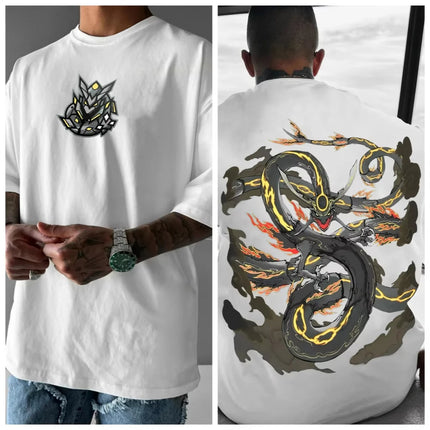 Pokémon Anime 2025 Summer Men's Harajuku T-Shirt Streetwear Cool Printed Loose Fit Casual Outdoor Short Sleeve Parent Child Top