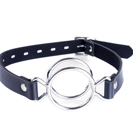 New Oral Fixation PU Leather Bondage Mouth Gag Spider X Style Flirting O Rings Open Mouth Gag Adult Games Sex Toys For Women Men