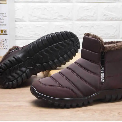 Winter shoes Men's sneakers Warm Cotton Zipper Snow Ankle Boots, Autumncasual shoes  Waterproof Snow Boots free shiping shoe