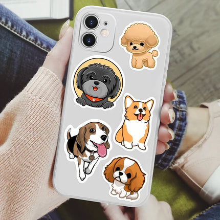 Kawaii Dog Cartoon Puppy Pet Stickers DIY Toy Decorative Graffiti Decal for Phone Luggage Laptop Bottles Scrapbook Waterproof
